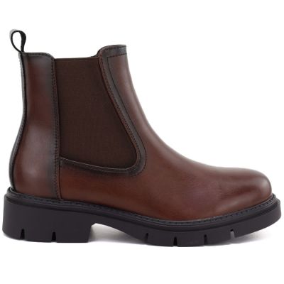 2. Braune Damen-Ankle-Boots aus Leder, Sergio Leone BT-01-S