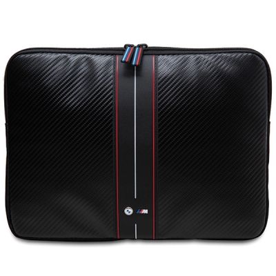 BMW Carbon & Red Stripe Hülle für einen 14" Laptop - Schwarz