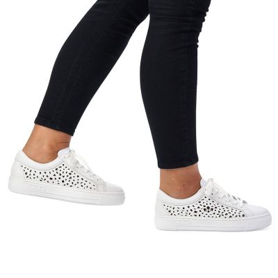 8. Rieker W RKR641 Leder Komfortschuhe weiß