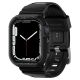 13. Spigen Rugged Armor Pro Hülle mit Armband für Apple Watch 4/5/6/7/8/SE (44/45 mm) – Schwarz