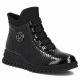 Schwarze Damen-Lacklederstiefeletten Filippo DBT8075