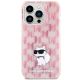 3. Karl Lagerfeld Monogram Choupette Hülle für iPhone 15 Pro Max – Rosa