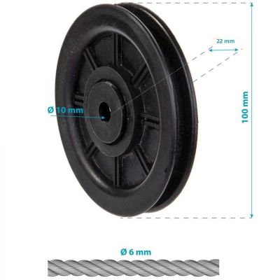 7. ROLLER fi 100MM FÜR ATLAS SEIL fi 6MM ENERO FIT