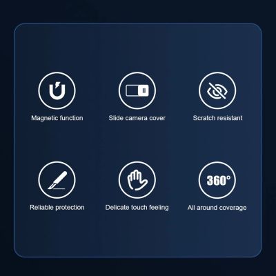 8. Nillkin CamShield Pro Magnetische Hülle iPhone 14 Plus Cover Kameraschutz Blau (mit MagSafe)