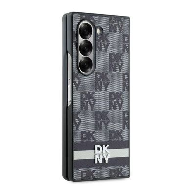 5. DKNY Checkered Pattern Printed Stripes Hülle für Samsung Galaxy Z Fold 6 – Schwarz