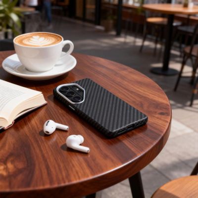 5. Tech-Protect Ion Carbon MagSafe Hülle für Samsung Galaxy S26 Ultra – Schwarz und Silber