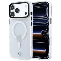 BMW Logo-Schutzhülle mit mattiertem IML- und Metalllogo (MagSafe) für iPhone 18 Pro Max / 17 Pro Max – Transparent