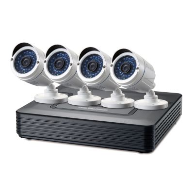7. LevelOne CCTV 8-Kanal-Set 2MP/IP66/H.264/1x3,5"/IR-30m weiß