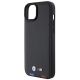 6. BMW BMHCP15M22PTDK iPhone 15 Plus 6,7" schwarz/schwarzer Lederstempel Tricolor