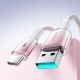 9. Joyroom S-A42 Crystal-Clear Serie 3A USB-A – USB-C-Kabel 1,2 m – Weiß