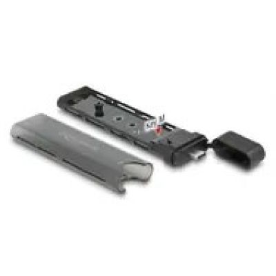6. DeLOCK Externes USB-Type-C-Gehäuse für M.2-NVMe-PCIe- oder SATA-SSD – werkzeuglos