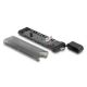 6. DeLOCK Externes USB-Type-C-Gehäuse für M.2-NVMe-PCIe- oder SATA-SSD – werkzeuglos