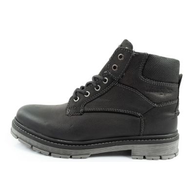 2. Wrangler Allan Mid Herrenstiefel Chelsea Boots Elegantes Leder Schwarz