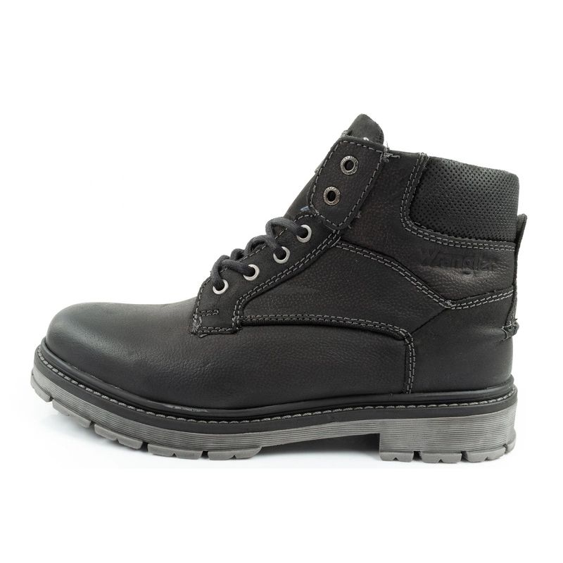 2. Wrangler Allan Mid Herrenstiefel Chelsea Boots Elegantes Leder Schwarz