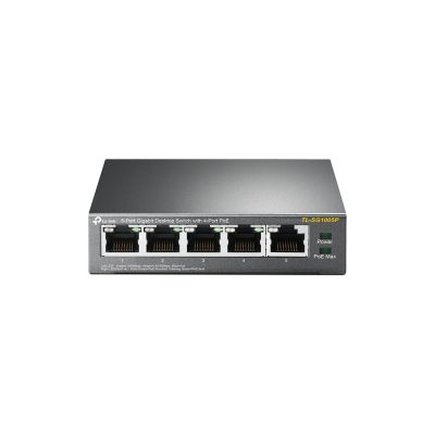 TP-Link TL-SG1005P Unmanaged Gigabit Ethernet (10/100/1000) PoE-fähig, Schwarz