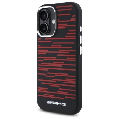 2. AMG Silicone Graphics MagSafe-Hülle für iPhone 16 – Schwarz