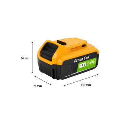 12. Green Cell Akku für DeWalt XR 18V 5Ah Elektrowerkzeuge Akku für DCB184