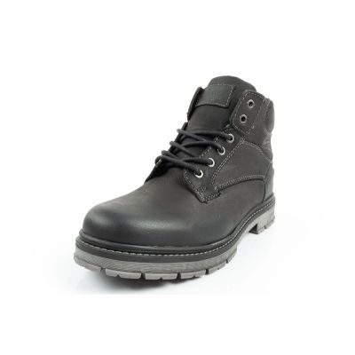 3. Wrangler Allan Mid Herrenstiefel Chelsea Boots Elegantes Leder Schwarz