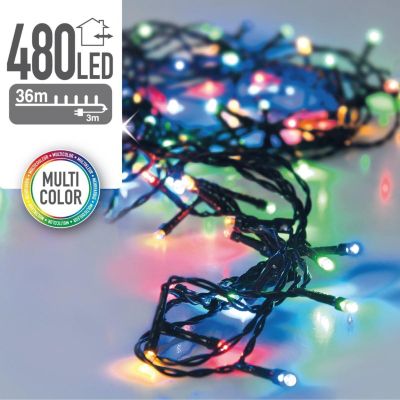 2. Weihnachtsbaumbeleuchtung, 480 LED-Lichterkette, mehrfarbig