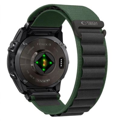 Tech-Protect Nylon Pro Armband für Garmin Fenix 5X / 5X Plus / 6X / 6X Pro / 7X / 8 / 8 Pro / 9 / 9 Pro (51 mm) – Schwarz-Grün