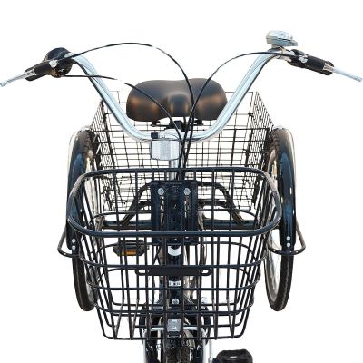 2. Dreirad, 24 Zoll, schwarz, Shimano 7-Gang-Schaltung, unterer Rahmen, 1060972