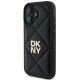 2. DKNY – Gesteppte iPhone 16-Hülle mit Stapellogo – Schwarz