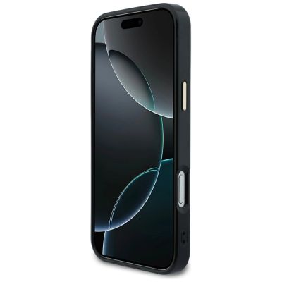 5. Guess IML Peony Dot MagSafe Hülle für iPhone 17 Pro Max – Schwarz