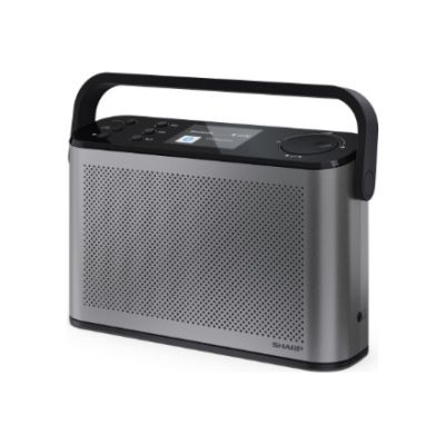Sharp OSAKA DR-P540(GY) Tragbares digitales Stereo-Radio mit USB-Anschluss, Bluetooth, FM-Radio und drahtloser Verbindung