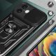 4. Hybrid Armor Camshield Panzerhülle für iPhone 16 mit Kameraabdeckung und Ständer – Schwarz