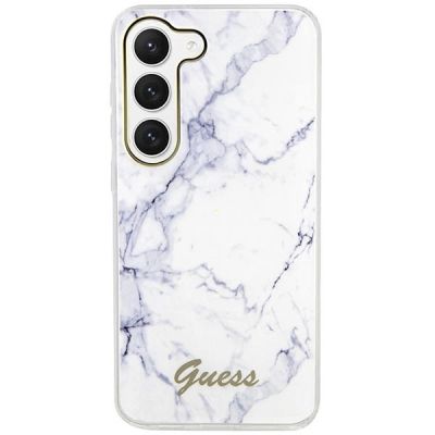 3. Guess GUHCS23MPCUMAH S23+ S916 weiß/weißes Hardcase Marble