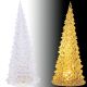 7. Dekorativer Weihnachtsbaum, transparent, warmweiß, 27 cm