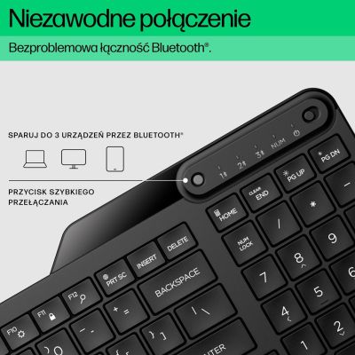 4. HP 460 Multi-Device Bluetooth-Tastatur, kabellos, Schwarz, 7N7B8AA