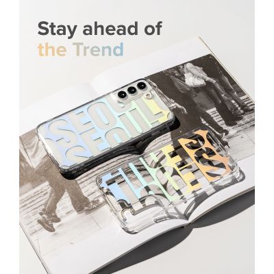 5. Ringke Fusion Design Armoured Case Cover mit Gelrahmen für Samsung Galaxy S22+ (S22 Plus) transparent (Seoul) (F593R89)