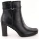 4. Damen-Stiefeletten mit Blockabsatz, gefüttert, schwarz, M.Daszyński AF125-22