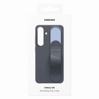 6. Samsung Standing Grip Case EF-GS931CBEGWW Silikonhülle mit Halterung/Ständer für Samsung Galaxy S25 - Schwarz