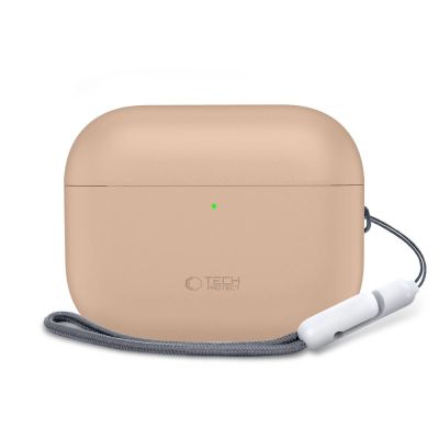 3. Tech-Protect Silikonhülle für AirPods Pro 3 – Beige