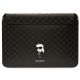 Karl Lagerfeld Saffiano Monogram Ikonik Tasche für einen 16-Zoll-Laptop – Schwarz