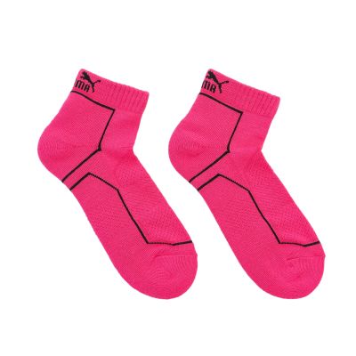 PUMA UNISEX PERFORMANCE QUARTER TRAIN SOCKEN 2ER-PACK NEON PINK 171013001-818