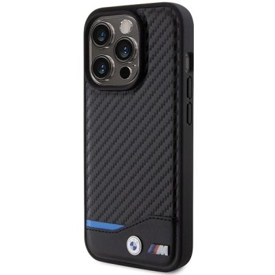 2. BMW Leder-Carbon-Hülle für iPhone 15 Pro – schwarz