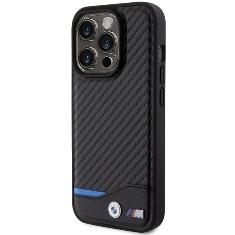2. BMW Leder-Carbon-Hülle für iPhone 15 Pro – schwarz
