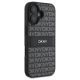 4. DKNY Texture Pattern Tonal Stripe Hülle für iPhone 16 – Schwarz