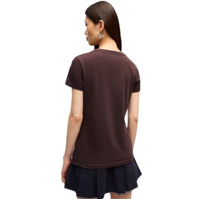 4. Puma Damen ESS Small No. 1 Logo T-Shirt (Größe S), Dunkelbraun, 682373 33