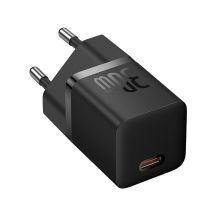 Baseus GaN5 30W Wandladegerät mit 100W USB-C-zu-USB-C-Kabel – Schwarz