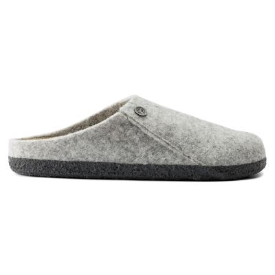 6. Birkenstock Zermatt Cozy Home Hausschuhe aus hellgrauem Wollfilz, normale Weite (1015080)