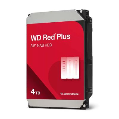 WD Red Plus WD40EFZZ HDD-Festplatte (4 TB; 3,5"; 128 MB; 5400 U/min)