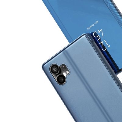 6. Clear View Case Hülle für Nothing Phone 1 Klapphülle schwarz