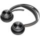 4. POLY Voyager Focus 2 USB-CC Headset mit USB-C/A-Adapter und Ladestation