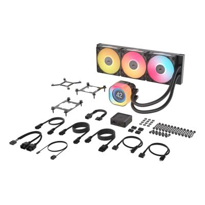 10. Corsair iCUE LINK TITAN 360 RX LCD Prozessor-Luftkühler 12 cm Schwarz 1 Stück.
