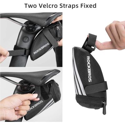 2. Rockbros Satteltasche mit Klettverschluss, Schwarz