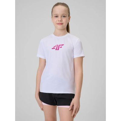 Schnelltrocknendes Sport-T-Shirt für Mädchen 4F 4FJRSS26TFTSF2388-10S